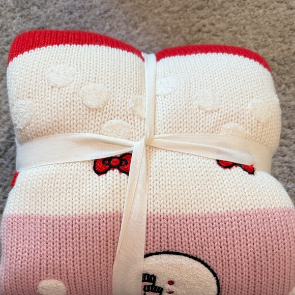 Pottery Barn Teen Hello Kitty Red Green Pink Throw Blanket - Picture 2 of 9